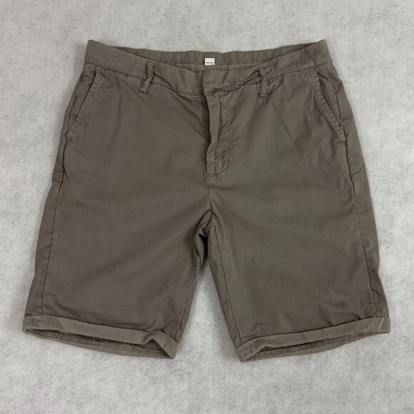 James Perse Pants - James Perse Bermuda Shorts Womens 26 Brown Cuffed Hem Preppy Cotton